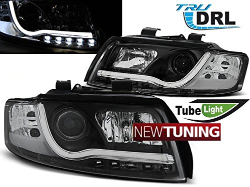 Faros delantero Audi a4 10.00 – 10.04 Tubo Lights Negro Tru DRL