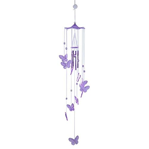 GUI Campanas Tubulares Wind Chimes metálicos de Bell del ángel sorprendentes Tubos Campanas de Cobre al Aire Libre Patio jardín Hogar Decoración Colgante Colgante Dreamcatcher (Color : Purple)