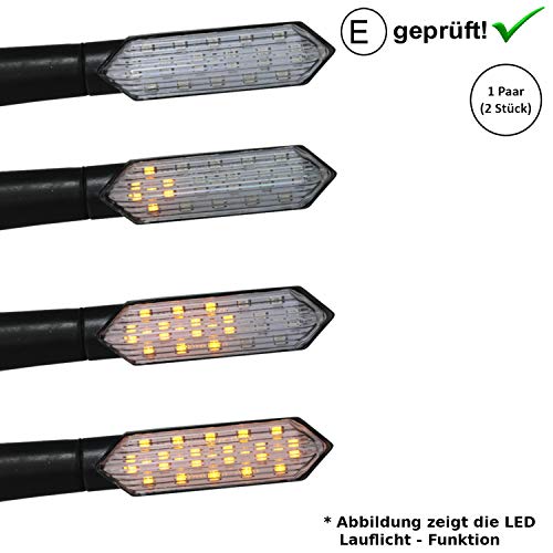 Intermitente LED compatible con Triumph Legend TT, Rocket III, Speed Four / T100 (certificado E / 2 unidades) (B19)