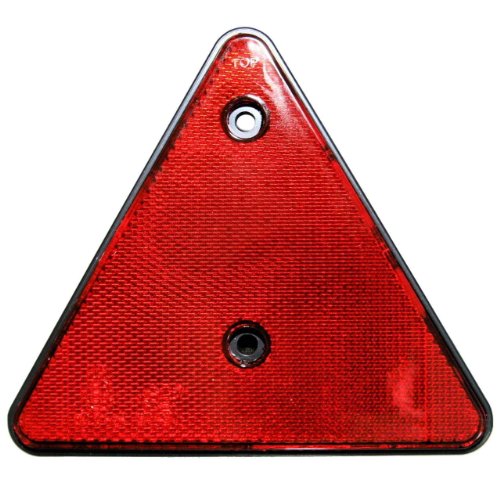Juego de 2 reflector triangular rojo S de Geprüft colgador Trailer reflector Izquierda Derecha nuevo de Otto Harvest