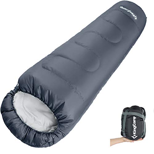 KingCamp Treck 300 - Saco de Dormir para niños y Adultos con Doble Capa cálida para el hogar, Senderismo y Trekking en 6 Colores