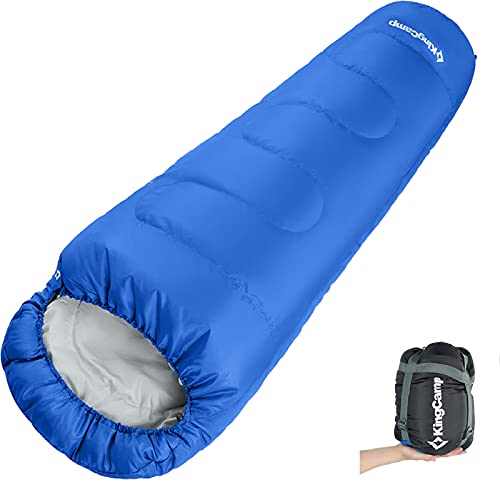 KingCamp Trek 3-4 Season Mummy Sleeping Bag Doble Capa Caliente para Adultos al Aire Libre Camping Senderismo