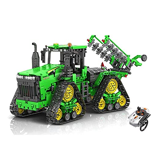 Kit De Bloques De Sujeción para Tractor, Juego De Construcción De Modelo De Tractor con Control Remoto Y Motores Compatibles con El Tractor con Tecnología Lego