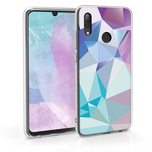 kwmobile Funda Compatible con Huawei P Smart (2019) - Carcasa de TPU y triángulos asímetricos en Azul Claro/Rosa Claro/Azul kwmobile Funda Compatible con Huawei P Smart (2019) - Carcasa de TPU y triángulos asímetricos en Azul Claro/Rosa Claro/Azul