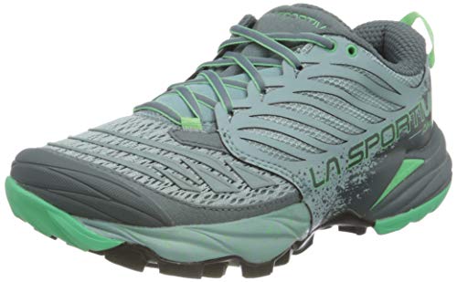 La Sportiva Akasha Woman, Zapatillas de Trail Running Mujer, Multicolor (Stone Blue/Jade Green 000), 36.5 EU