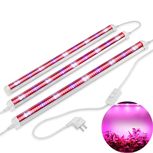 Lámpara de crecimiento de las plantas 3PCS rojo azul llevado crece la luz 60/90 / 120cm T8 Tubo de LED Lámpara de Gaza Phyto for plantas en macetas de interior Semilla Crecimiento de flores acuario Ca