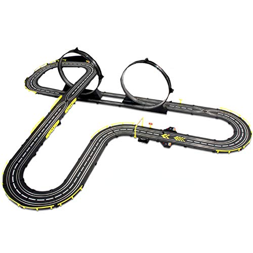 LINGLING Slot Car Race Tracer Racers R/C Control Remoto de Alta Velocidad Speedway Track Set para niños y niñas cumpleaños Juguetes educativos
