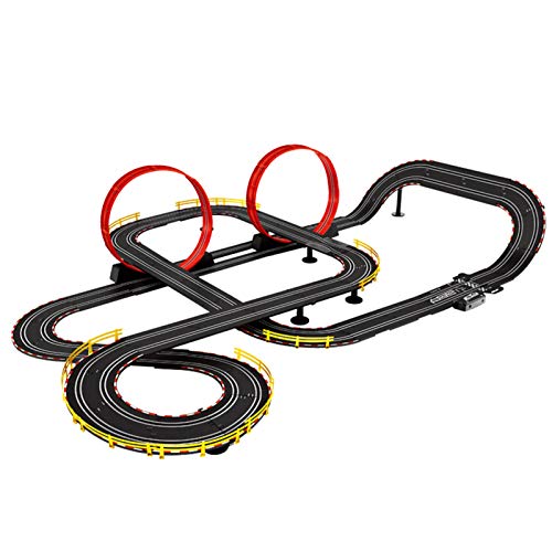 LINGLING Slot Car Race Tracer Racers R/C Control Remoto de Alta Velocidad Speedway Track Set para niños y niñas cumpleaños Juguetes educativos