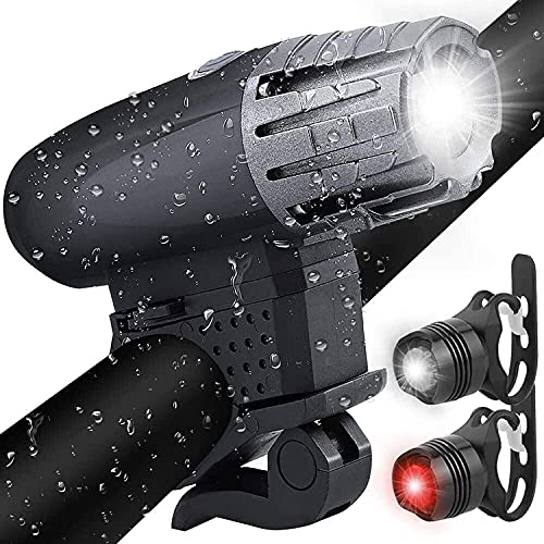 Luz Bicicleta LED Recargable USB, Linterna Bicicleta Impermeable con Luces Bicicleta Delantera y Trasera, Luz LED Bicicleta con 4 Modos, para Ciclismo Carretera y Montaña para la Noche Luz Bicicleta LED Recargable USB, Linterna Bicicleta Impermeable con Luces Bicicleta Delantera y Trasera, Luz LED Bicicleta con 4 Modos, para Ciclismo Carretera y Montaña para la Noche