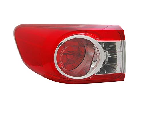 Luz trasera izquierda compatible Toyota Corolla 2010 2011 2012 2013 2014 2015 - Saloon VT617L lado del conductor Luz trasera izquierda Asamblea lámpara roja