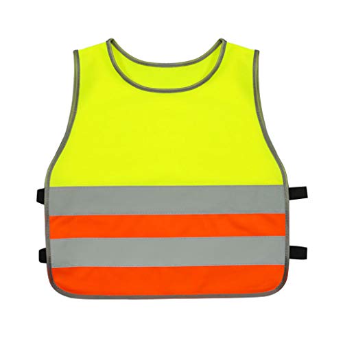 Nuevo chaleco reflectante para niños de alta visibilidad para niños Cinturón reflectante para correr al aire libre Tela reflectante (tamaño : L)