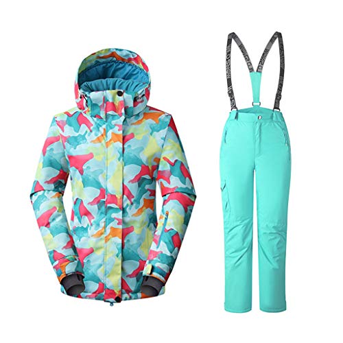 NYKK Trajes De Esqui Traje Caliente Impermeable Acolchado Exterior de Equipamiento de esquí Traje Azul de esquí Juego de Las Mujeres del Sistema Completo Traje de Esquiar (tamaño : XL Size) NYKK Trajes De Esqui Traje Caliente Impermeable Acolchado Exterior de Equipamiento de esquí Traje Azul de esquí Juego de Las Mujeres del Sistema Completo Traje de Esquiar (tamaño : XL Size)