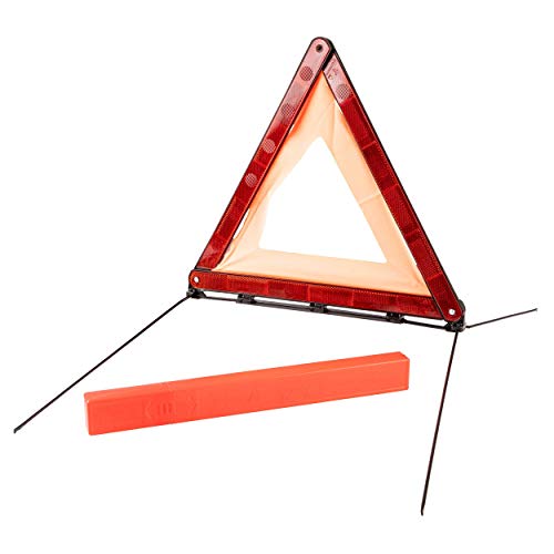 ONVAYA® - Triángulo de Advertencia en Estuche de plástico 43 x 43 x 43 cm - Señal de Advertencia para Coche - Triángulo de avería fácil y rápido de Montar