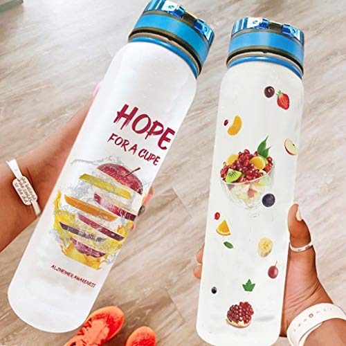 Ouniaodao Funny Hope For A Cupe - Botella de agua deportiva con correa de transporte, ideal para camping, viajes, color blanco 1000 ml