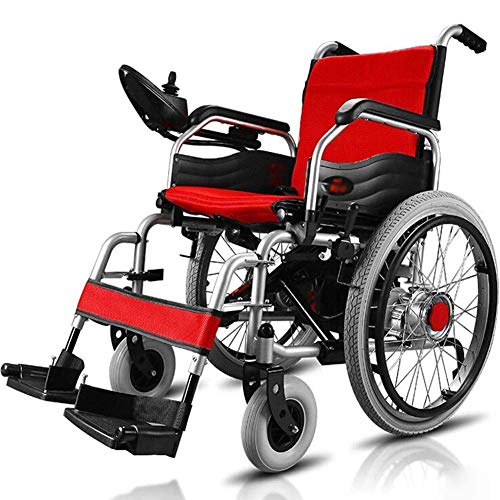 Silla de ruedas eléctrica plegable liviana, silla de ruedas de ayuda de movilidad compacta eléctrica plegable de lujo, batería de litio de 12 ah / 20 ah, el rango de conducción más largo para adultos
