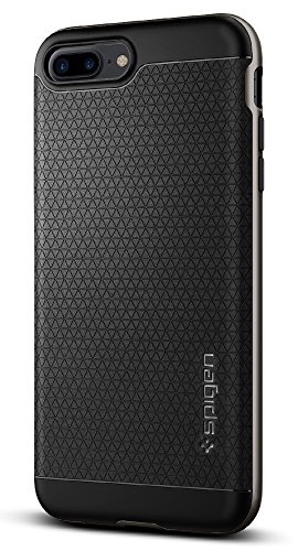 Spigen 043CS20535 Neo Hybrid - Carcasa Slim Fit Doble Capa de protección para Apple iPhone 7 Plus, Color Gunmetal