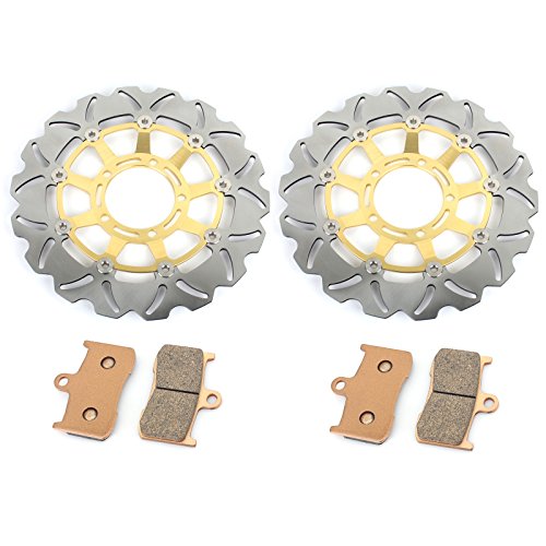 TARAZON 2x para T.r.i.u.m.p.h Daytona 675 2006 2007 2008 Disco Discos de Freno Delantero y Pastillas Kit TARAZON 2x para T.r.i.u.m.p.h Daytona 675 2006 2007 2008 Disco Discos de Freno Delantero y Pastillas Kit