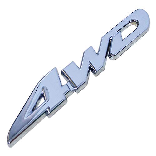 TAYDMEO Car Styling 3D Chrome Metal Sticker 4WD Emblema Insignia Calcomanía para SUV Tronco Trasero Off-Road, para Toyota Highlander RAV4
