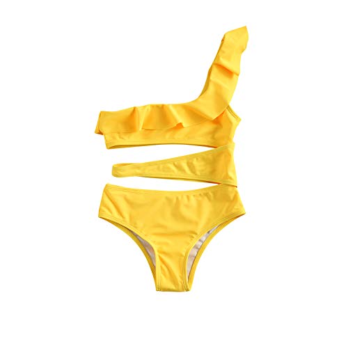 Toddler Girl - Traje de baño infantil para la playa, traje de baño, 2 unidades amarillo 12- 13 años