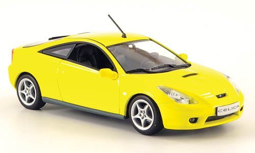 Toyota Celica, amarillo, 2000, Modelo de Auto, modello completo, Minichamps 1:43