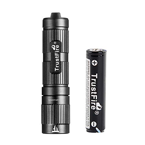 TrustFire Minilinterna LED Mini3 con llavero, máx. 350 lúmenes, batería de ion de litio 10440