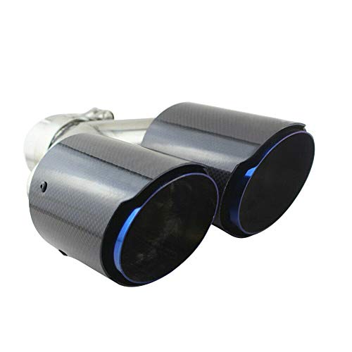 Tubo de escape doble Cola Silenciador Punta, 63 mm Entrada 89 mm Salida Fibra Carbono Escape doble Tubo de Cola Silenciador Coche, Acero Inoxidable Tubo Trasero Tubo de escape doble Cola Silenciador Punta, 63 mm Entrada 89 mm Salida Fibra Carbono Escape doble Tubo de Cola Silenciador Coche, Acero Inoxidable Tubo Trasero