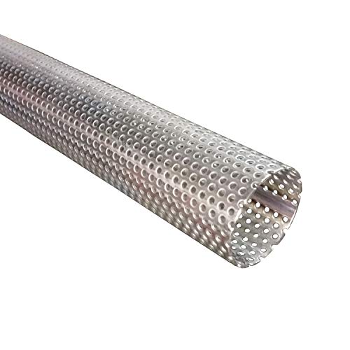Tubo de escape perforado de acero inoxidable, 1 m, 32 mm x 1000 mm, V2A, 1000 mm