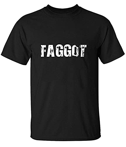 Unique Design Faggot Black ale's tee Shirt Camisetas y Tops(X-Large)