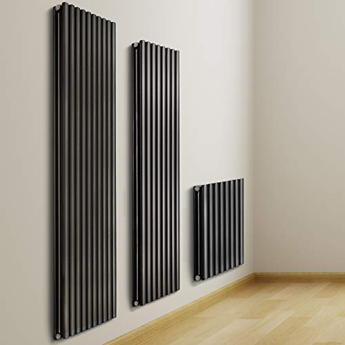 VILSTEIN Paneel Radiador Diseño de doble capa, conexión central y lateral, 600 x 600 mm, vertical, color negro
