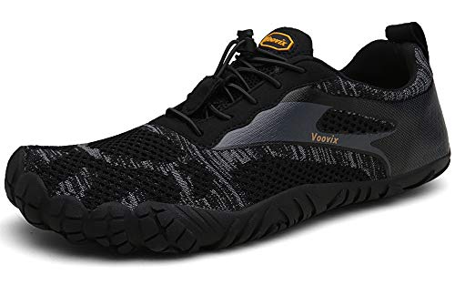 Voovix Zapatos Descalzos Zapatillas Minimalistas de Trail Running para Hombre(Negro,43)