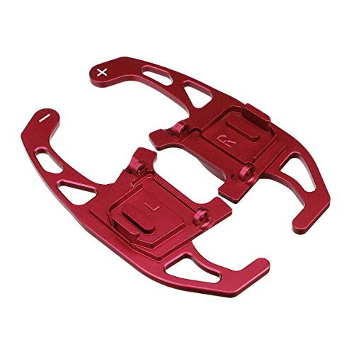 Wooya 2 Piezas del Volante del Coche Paleta Extender Shifter Reemplazo Rojo para VW Golf GTI R GTD GTE Mk7 7 Polo GTI Scirocco 2014-2018