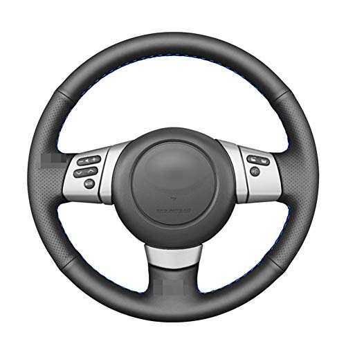 YHDNCG Cubierta de volante de coche cosida a mano, fundas de volante de coche cómodas PU negra, decoración del coche, para Toyota FJ Cruiser 2006-2014