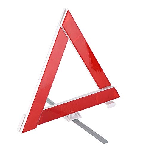 YOPOTIKA 1Pc Coche Plegable Signo de Triángulo Reflectante Tablero de Advertencia de Avería de Emergencia Señal de Parada de Coche Rojo