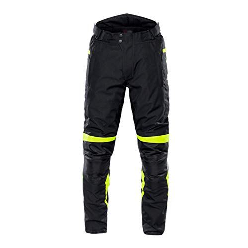 YuanDiann Trajes de Moto con Proteccion, 4 Estaciones Impermeable Chaqueta y Pantalon Motocross Cordura Reflexivo Forro Extraíble Cazadora Scooter Moto Pantalon Agua Pantalones Verde 3XL