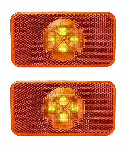 2 reflectores LED para luz lateral específica para Volvo FH, FM, FL, de color ámbar, reemplazo OEM 20398660 y 20798440