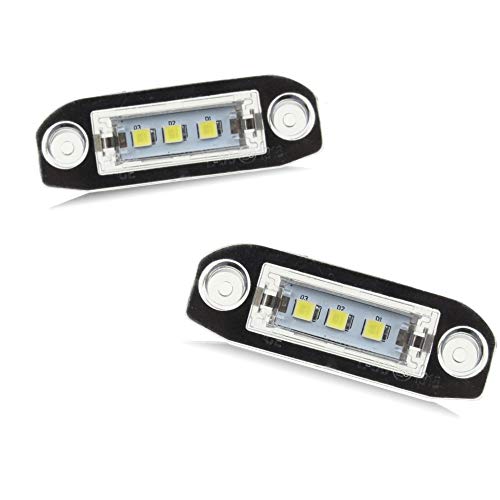 2 unids luz LED blanca error número libre placa luces coche número lámpara para Vol vo S80 XC90 S40 V60 XC60 S60 V70 C70 lámpara bombilla kit
