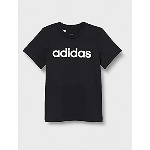 adidas Essentials Linear Logo Camiseta, Niños, Negro (Black/White), 164