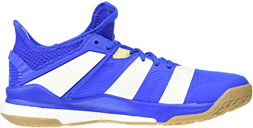 adidas Stabil X - Zapatillas de voleibol para hombre, Azul (Azul/Blanco/Dorado Metálico), 47.5 EU