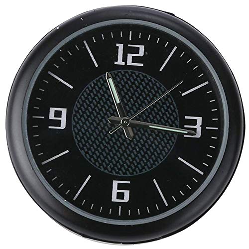 Agger Clásico Negro Pequeño Redondo del Cuarzo del Reloj del Reloj del Coche del Tablero de Instrumentos Tabla de ventilación de Aire
