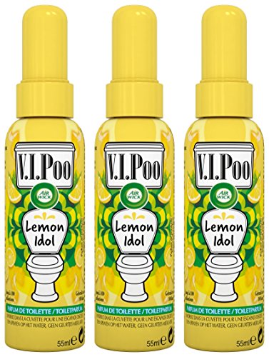 Air Wick Spray V.I. Poo Perfume Anti Olor, Fragrancia Lemon Idol 55 ml - Paquete de 3 unidades