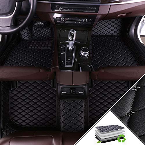 ALLYARD para VW Golf Variant 2008-2011 Moqueta a Medida Alfombrilla Coche Desgaste Antideslizante Juego de XPE Cuero Protección Envolvente Completa Alfombras Negro