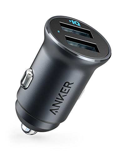 Anker - Cargador USB para mechero de Coche (24 W, 4,8 A, Doble USB, con luz LED)