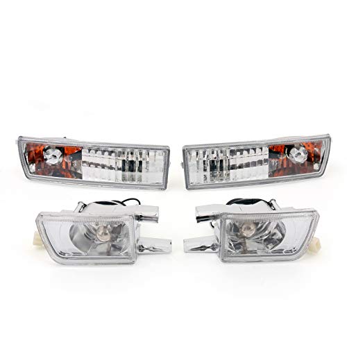 Artudatech - Luces antiniebla para coche, luz de conducción redonda, luces delanteras de conducción antiniebla, luces de trabajo para V-W Golf Jetta MK3 93-98 (transparente)