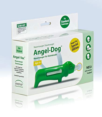 Aspirador nasal Baby Angel-Vac Angel-Dog para aspiradora estándar con cabezal de succión extra suave, original desde hace 30 años, eléctrico