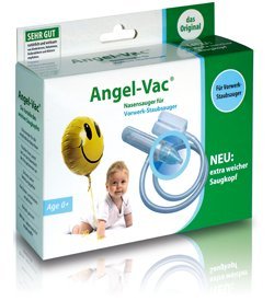 Aspirador nasal Baby Angel-Vac para bebé, eléctrico, para aspiradoras Vorwerk con cabezal de succión extra suave, el original desde hace 30 años