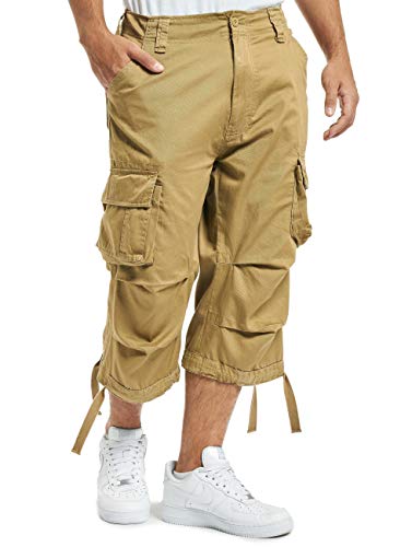 Brandit Urban Leyenda 3/4 Hombre Cargo Pantalones Cortos - Beige, XXL