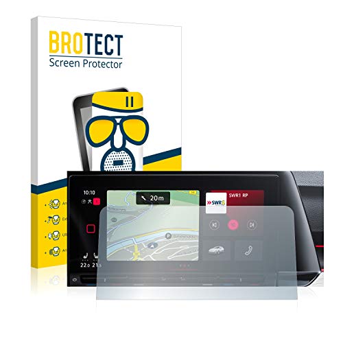 BROTECT Protector Cristal Mate Compatible con Volkswagen Golf Style TSI DSG 2020 Discover Pro 10" Protector Anti-Reflejos Vidrio, AirGlass