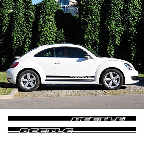 BTOEFE Etiqueta engomada de la Falda Lateral de la Puerta del Coche, para Volkswagen-Beetle Sport Stripes Auto decoración del Cuerpo calcomanías de Vinilo Accesorios Exteriores