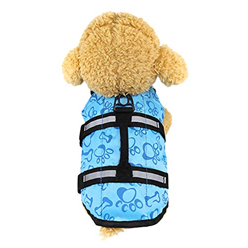 Catkoo Chalecos salvavidas para perros con dispositivos de flotación seguros, traje de baño reflectante ajustable, asa de fácil agarre, preservador de vida para grande, mediano y pequeño