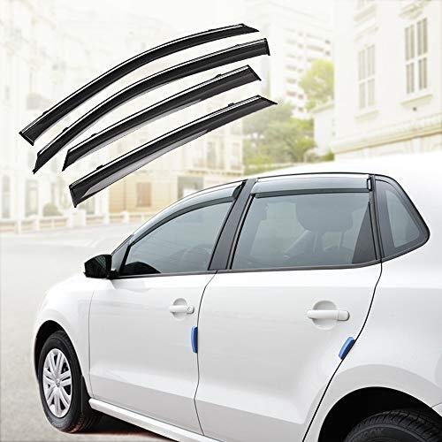 Coche deflectores de viento for V-W POLO 5d Mk5 2011-2019, la puerta lateral del viento deflectores de viento visera lluvia Escudos Guardia cubiertas de salida del protector externo Fit 4 piezas